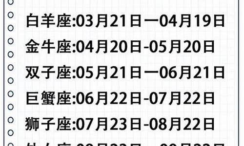 最新12星座时间表_最新12星座日期